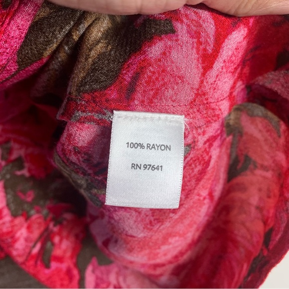 JJill floral long sleeve blouse top. Size M - Picture 8 of 9